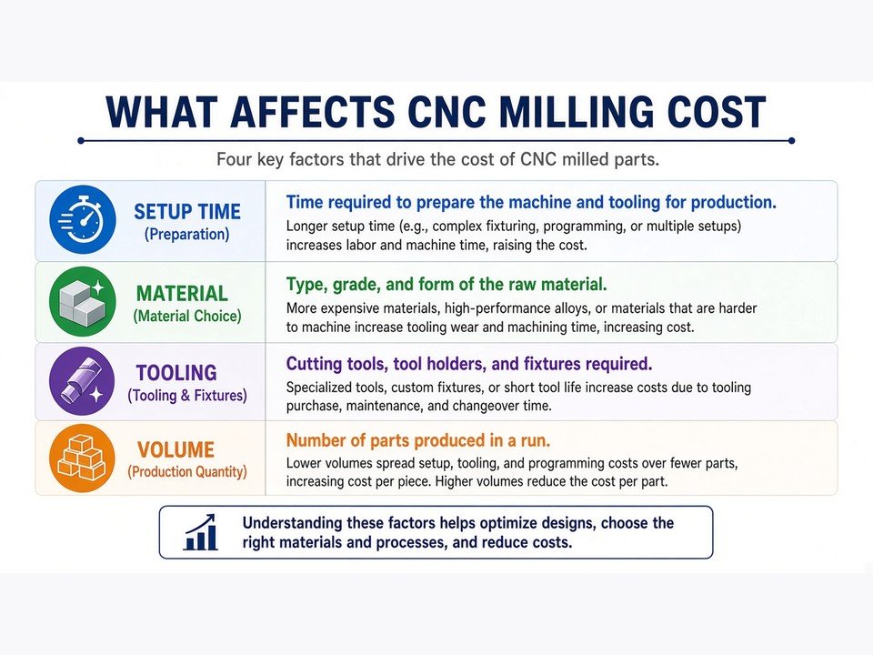 CNC Milling Cost Guide: Factors, Hourly Rates & Price Reduction Tips