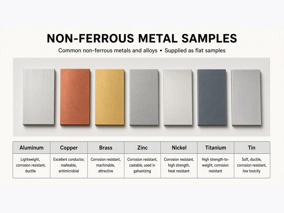 Aluminum and copper parts used in precision engineering applications